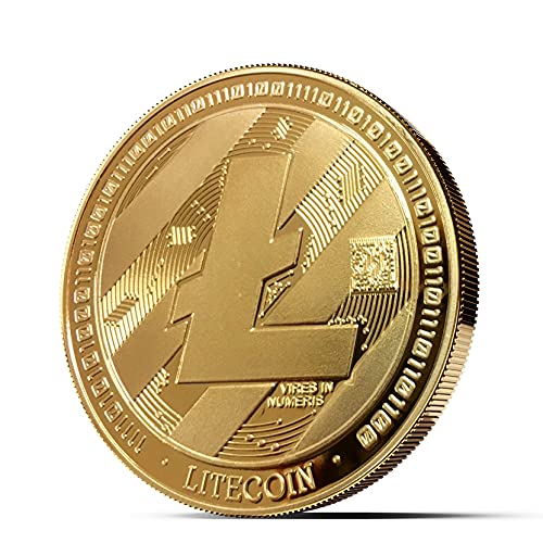 innoGadgets Medalla física de Litecoin chapada en Oro auténtico de 24 Quilates. Auténtica Pieza de coleccionista con Estuche Protector, cápsula de Monedas Fans de Litecoin Cover