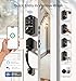 Veise VE017G-H Wi-Fi Smart Fingerprint Front Door Lock Set, Remote App Control, Keyless Entry Deadbolt with Handle, Backlit Keypad, IP55 Weatherproof, Auto Lock, Easy to Install, Matte Black
