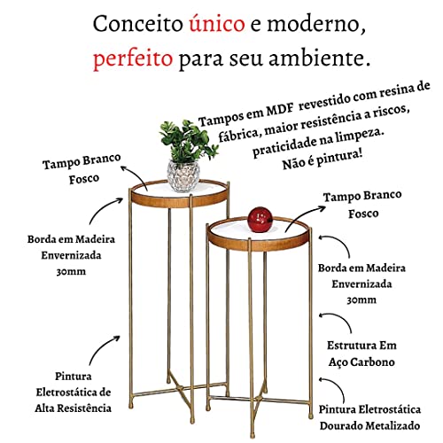 Mesa Lateral Canto Apoio Conjunto Pequena Madeirado Rustico Ambiente Casa Recepção Sala