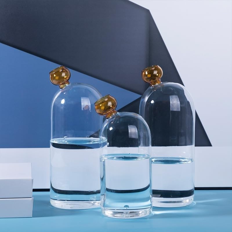 Vase en verre de table stable pour bouquets et décoration créative