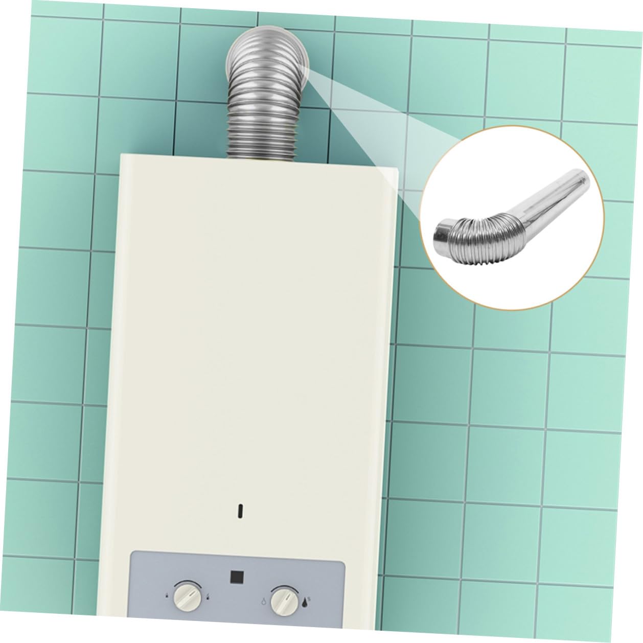Tubo Fumaria Rotondo per Stufa, Set 1 Pezzo in Acciaio Inossidabile | Ventilazione Affidabile, Installazione Semplice, Finitura Argento, Accessorio Pratico per Uso Domestico