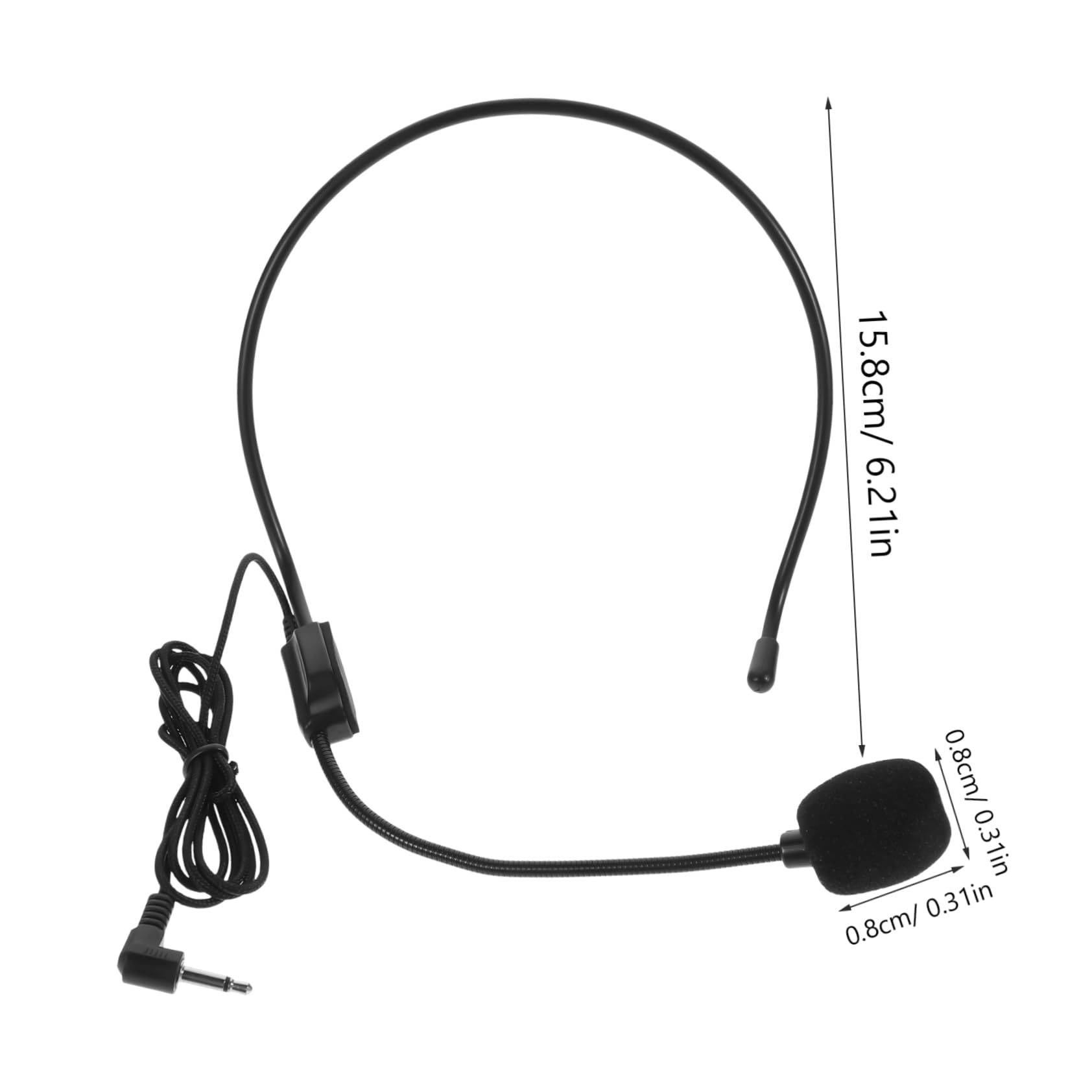 SUPVOX Ultra-Micro Condenser Mic Headset 5mm Diameter for Voice Amplifier Singing Teaching Professional Use