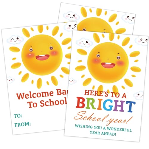 Cartes de bienvenue rentrée scolaire MQ-6-9 : fournitures de fête pour enseignants