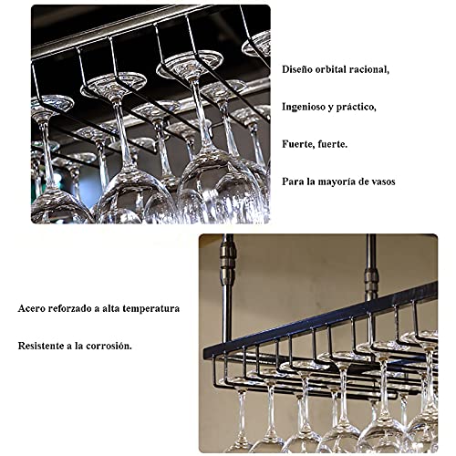Soporte para botellas de vino colgante estilo europeo negro miniatura 3