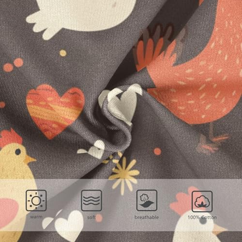 KLL Chicken Black and White Toddler Boy Comfort Training Underwear Breathable Children Undies3