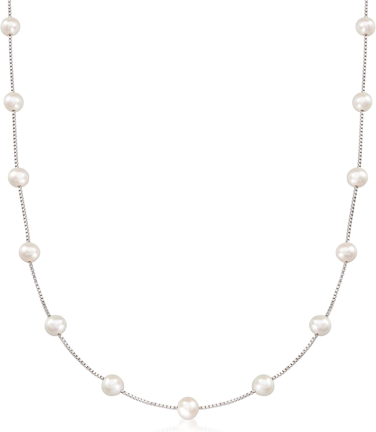 Ross-Simons 6-6.5mm Cultured Pearl Station Necklace