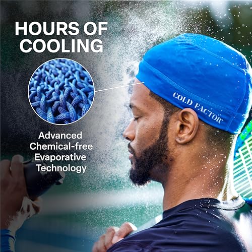Image of COLD FACTOR Instant Cooling Skull Cap & Helmet Liner 2 Pack|UPF 50+ Protection, Chemical-Free Evaporative Cooling Technology