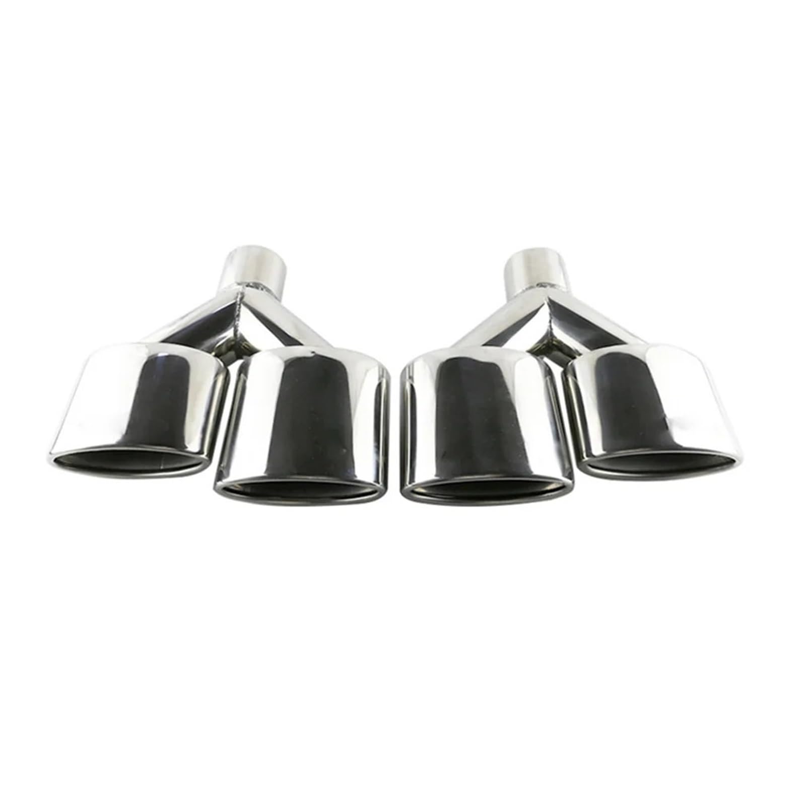 Tubiscarico 1 Set Da 57 Mm, Terminale Di Scarico Doppio In Acciaio Inossidabile Laminato, Tubo Di Scarico Universale Per Auto.