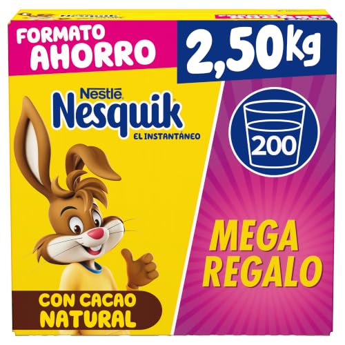 Nesquik Cacao Soluble 2,5kg | Cacao soluble en polvo formato ahorro ideal para consumo frecuente en el hogar, fácil disolución en leche