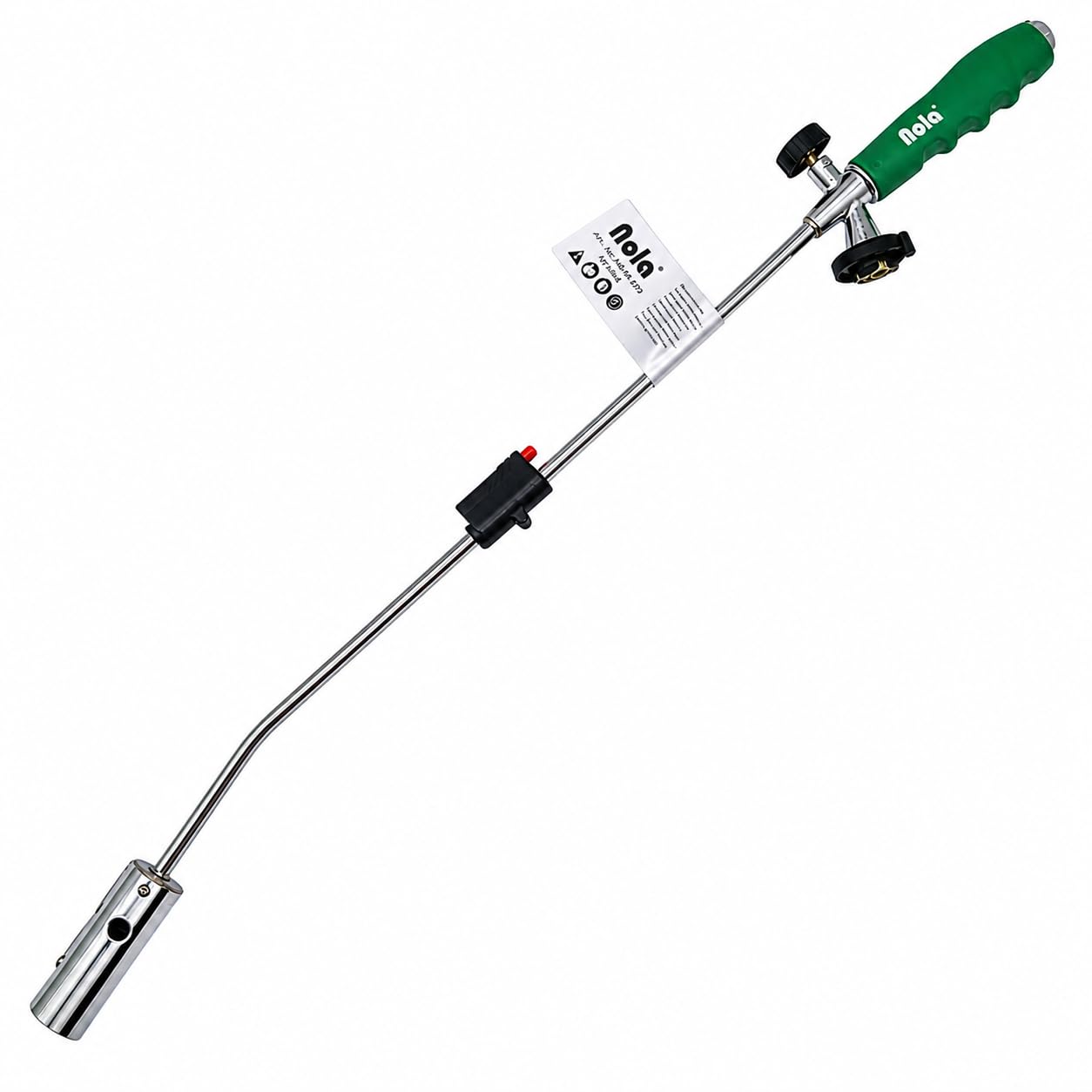 Désherbeur thermique NOLA max. 1,3 °C, connexion à baïonnette, herbicide de 80 cm, brûleur à gaz butane Art. 879, brûleur à gaz puissant, allumage piézoélectrique, flamme réglable, compatible : NOLA