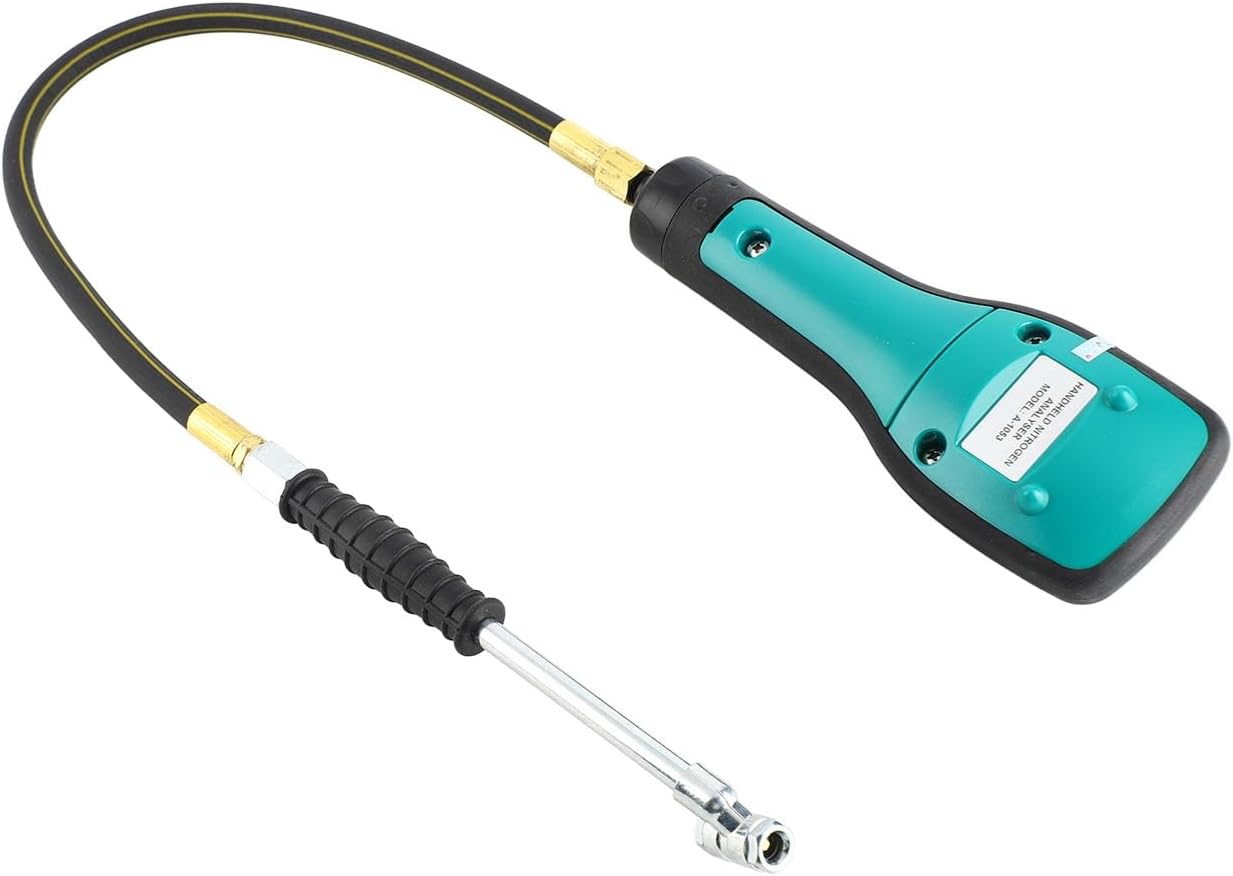 Nitrogen Purity Tester, Handheld Nitrogen Analyzer Meter for Tyre Inflation, Automotive Nitrogen Gas Purity Gauge for Car Tyre Pressure Systems, Workshop Garage Tool