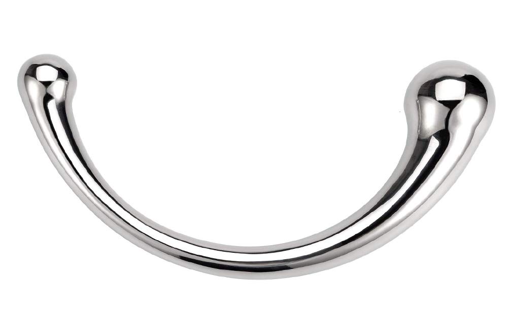 SXOVO Plug anale a doppia testa Plug anale in metallo con bacchetta pura, Dildo classici pesanti e massicci Stimolatore della vagina del punto G Giocattoli del sesso per le donne Uomini Coppia(700g)