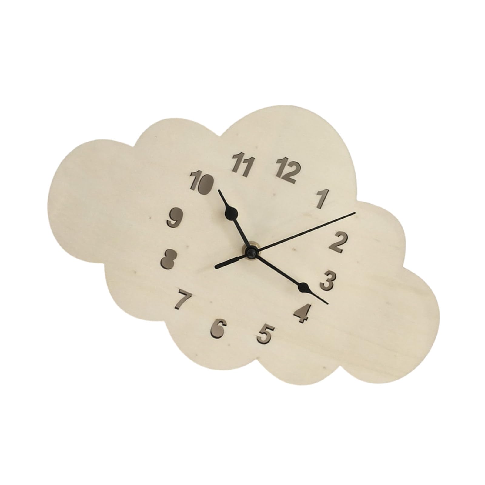 Tsophreniq Decorative Wall Clock with Cartoon Shape Accurate Time Display Clock Quiet Movement for Living Room and Kids Space Wood