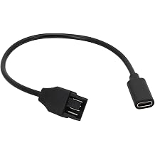 USB C Fan Adapter Cable to 3Pin 4Pin PC Fan Power Cable Adapter for Computer Cooling Fan Accessories