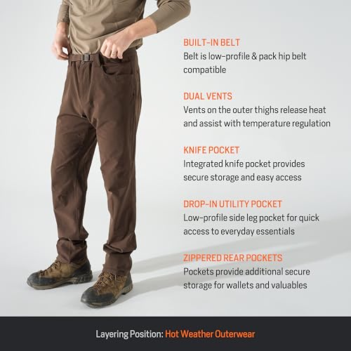 First Lite Men's Trace 5-Pocket Pant - Ultralight Breathable Hunting Pants 6