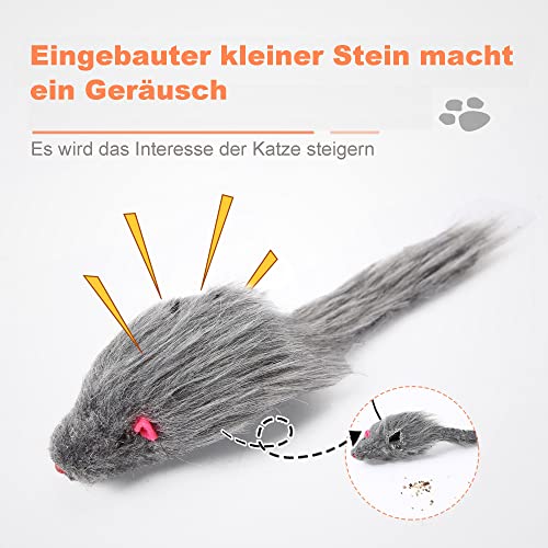 FYNIGO Katzenspielzeug Selbstbeschäftigung Hängende Türrahmen Elastische Maus,Interaktives Dancer Katzenspielzeug Mäuse für Katzenauslauf und gegen Langeweile - Image 6