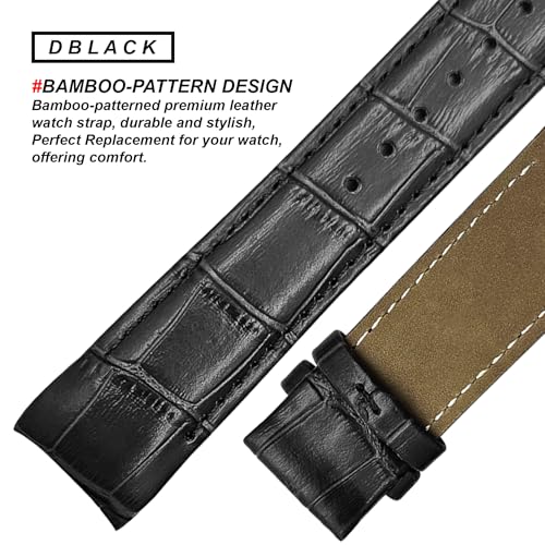 Image of DBLACK ''TST2'' Premium Leather Watch Strap, Bamboo Pattern Design Watch Band / / Compatible with Tissot Couturier 1853 & Other Models, Full-Padded Curved Watch Belt (Choose Your Size & Color)