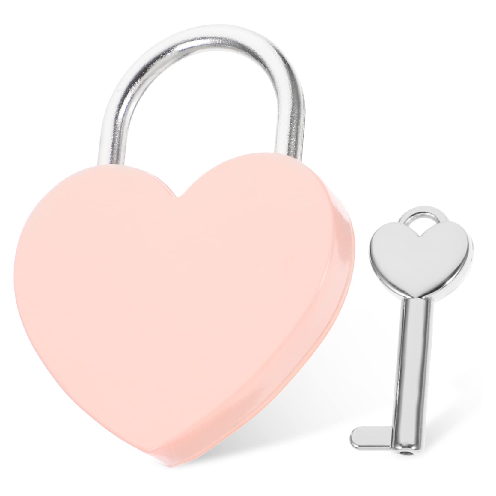 WOONEKYHeart Lock Padlock Storage Cabinet Locker Suitcase Locks with Keys  Luggage Locks Gold Keychain Small Locks with Keys Backpack Locks Small - Main Image