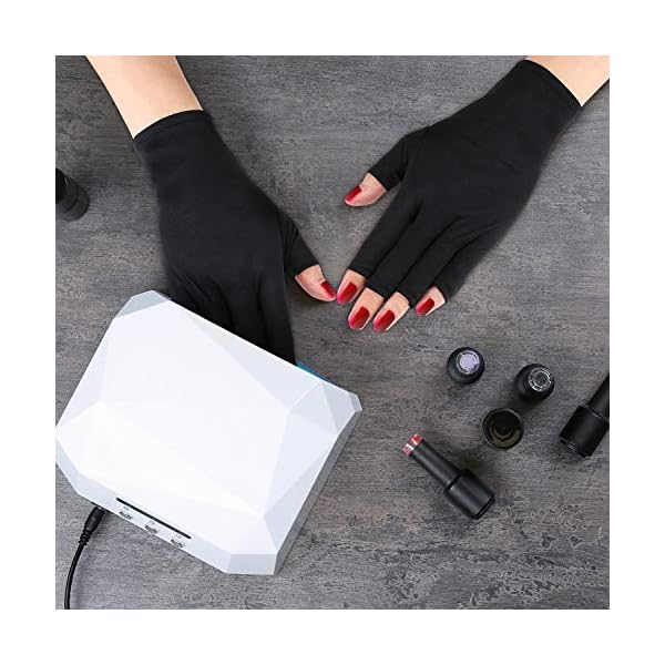 3-Pairs-UV-Shield-Glove-Gel-Manicures-Glove-Anti-UV-Fingerless-Gloves-Protect-Hands-from-UV-Light-Lamp-Manicure-Dryer-Black Syhood 3 Pair UV Light Glove for Gel Nail Lamp Manicure Glove Anti UV Fingerless Gloves Protect Hands from Nail Lamp Manicure