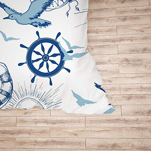 Housse de couette mouette en polyester thermorégulateur pour lit Queen Size durable - 3