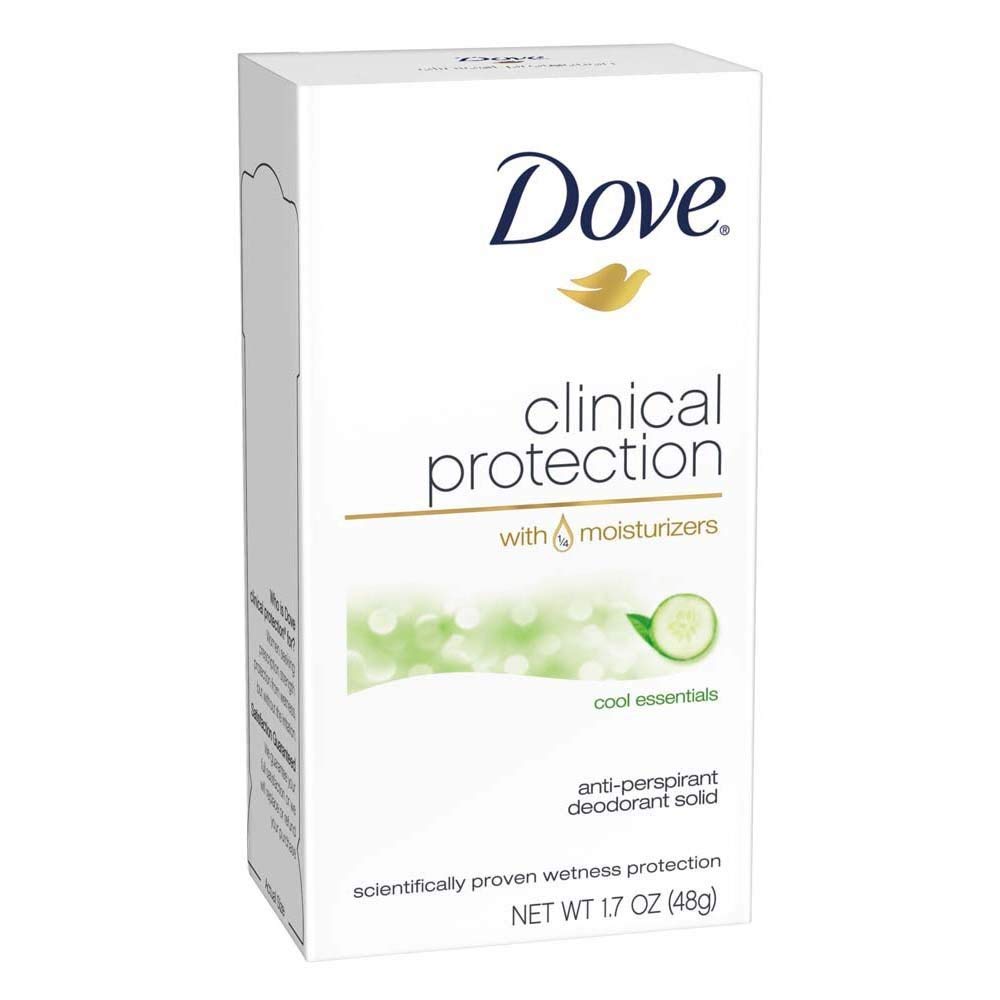 Dove Clncl Prtct Cool Ess Size 1.7z Dove Clinical Protection Cool Essentials Antiperspirant Deodorant-image-2