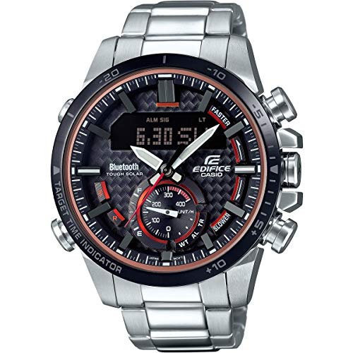Preisvergleich Produktbild Casio Herren Analog Quarz Uhr mit Edelstahl Armband ECB-800DB-1AEF