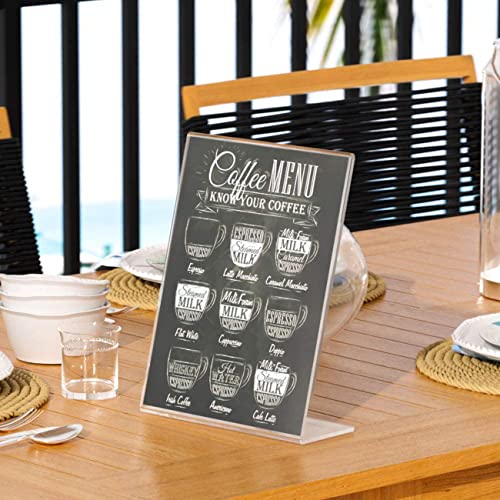 Image of Parikshit Sublimation 2 Pcs Display Stand A4 Size Paper Holder for Exhibition Shop Acrylic Flyer Sign Holder Table Top Photo Frame 12x9 Inch