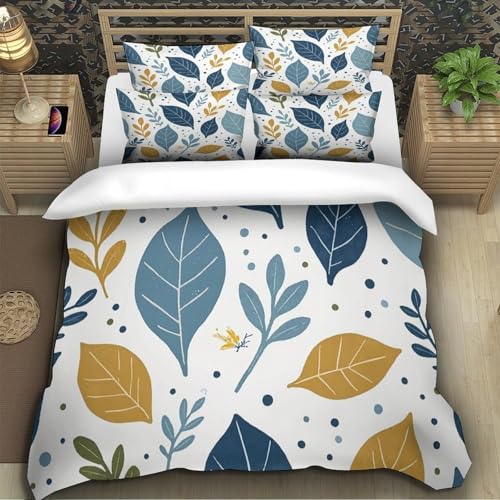 Housse de couette 140x200cm parure de lit microfibre avec fermeture éclair