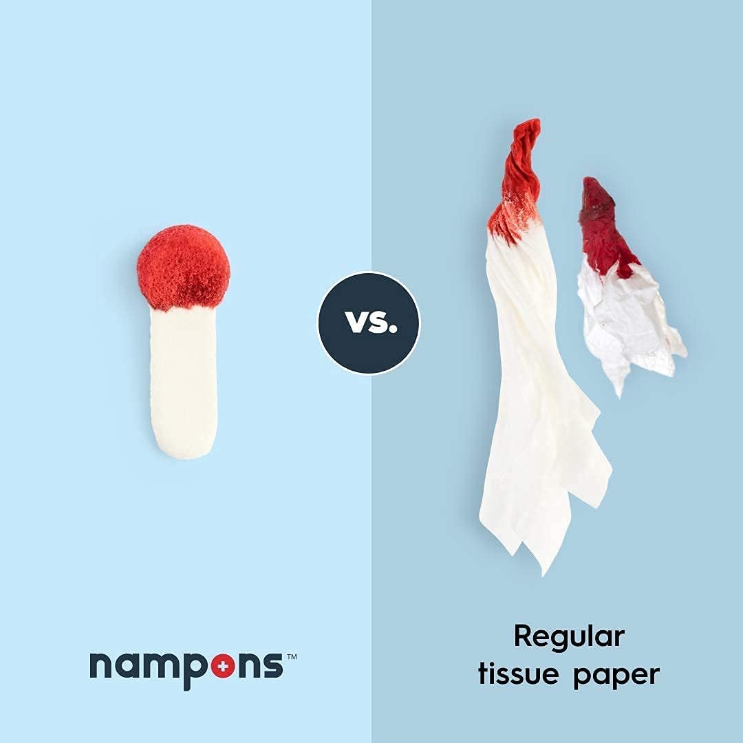 Nampons Nosebleed Stoppers - 24 Nose Bleed Plugs with Clotting Agent to Stop Nosebleeds Fast. Perfect First Aid Item Trusted by Doctors and Hospitals. Safe and Effective for Teens, Adults, Seniors - Image 4