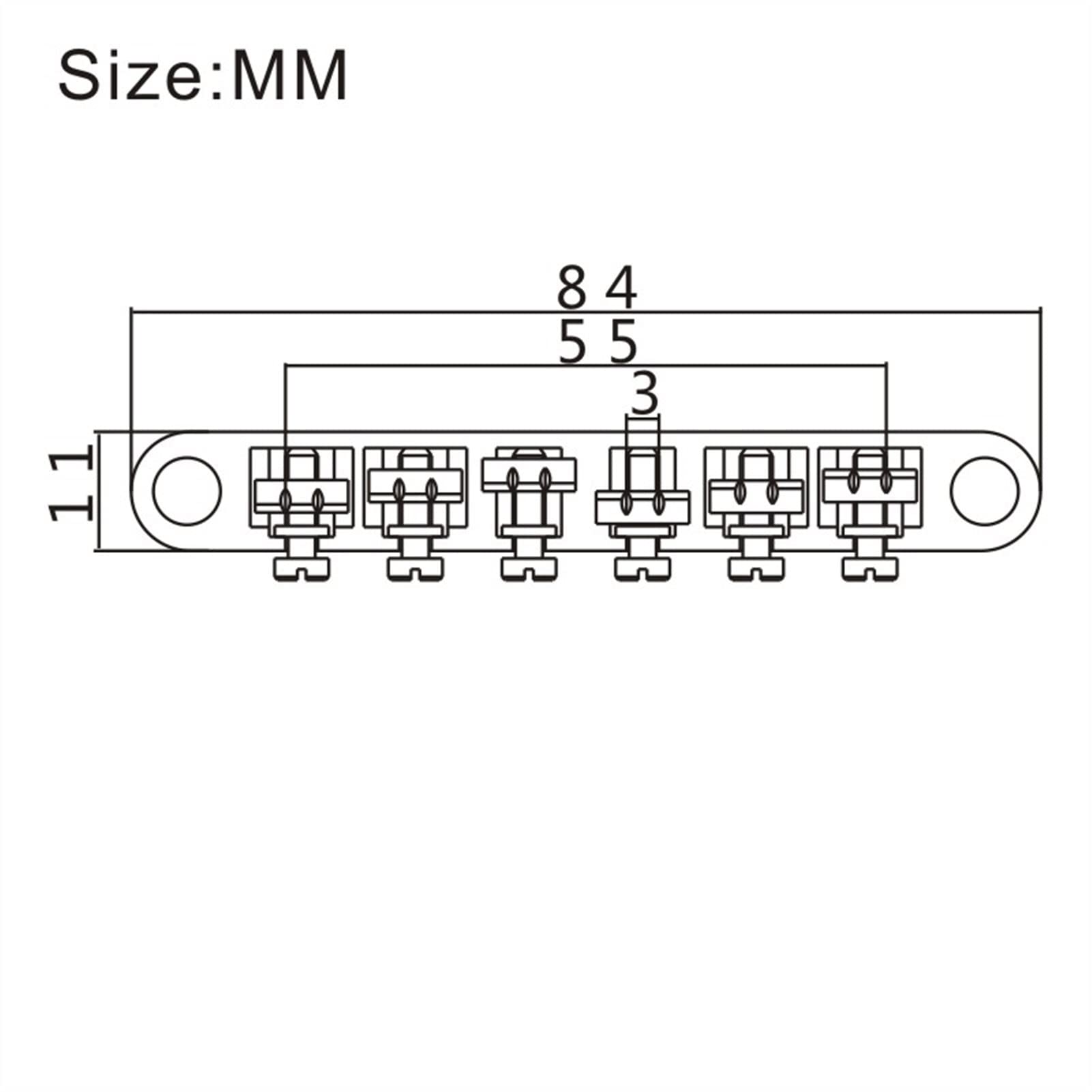 Accesorio repuesto puente Un Conjunto De 12 Cuerdas Saddle Tune-O-Matic Puente Para La Guitarra Eléctrica Chrome