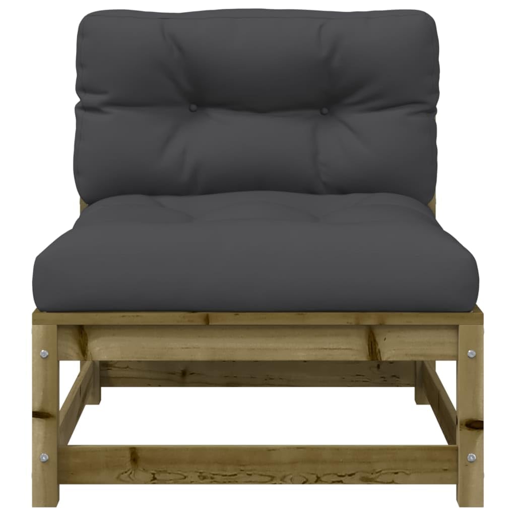 Divano da Giardino 3 Posti con Poggiapiedi Legno Massello Pino X982