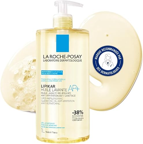 La Roche-Posay Lipikar Cleansing Oil AP+ Body Wash with Shea Butter, 1L - 1