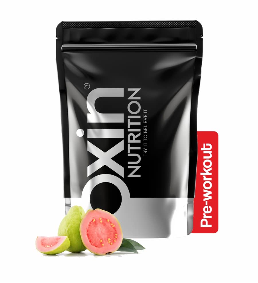 Oxin Nutrition Pre Workout 3X Caffeinated Punch With Vitamin C - Preworkout Drink - Zero Sugar - Pre Workout Natural - Preworkout Supplements Powder 250g (Pink Guava) (B0948HLBGW) Amazon Price History, Amazon Price Tracker
