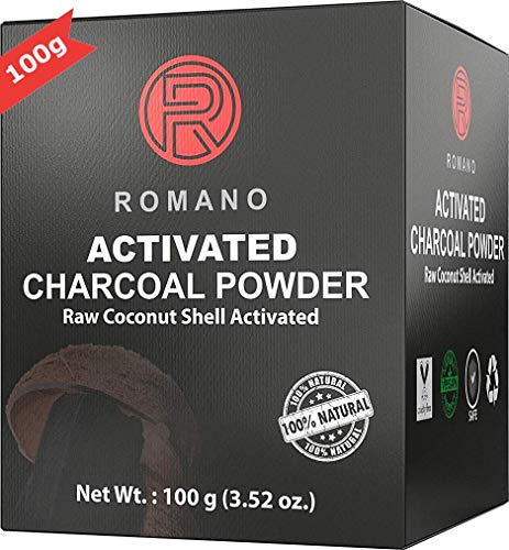 Activated Charcoal Teeth Whitening Powder Organic Natural Tooth Whitener Stain Remover Black Toothpaste for Sensitive Teeth Safe on Gums & Enamel Non-Abrasive Raw Coconut Shell Food Grade