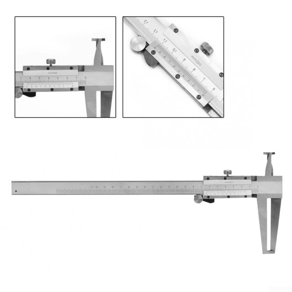 Calibrador Interno Doble Surco para acero Inoxidable Instrumento Medición Industrial 9-300mm Carpintería Mecanizado(9-200m)