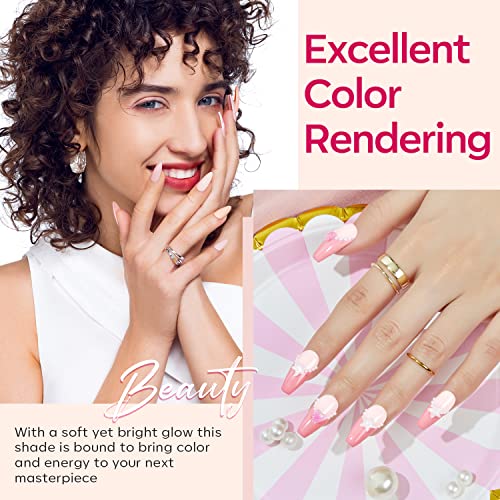 Modelones Gel Nail Polish, 6 Colors All Season Gel Polish Set Nude Pink Gel Nail Polish Set Soak Off Pastel Milky Nail Gel Nail Art DIY Manicure Salon and Home for Women - Image 5