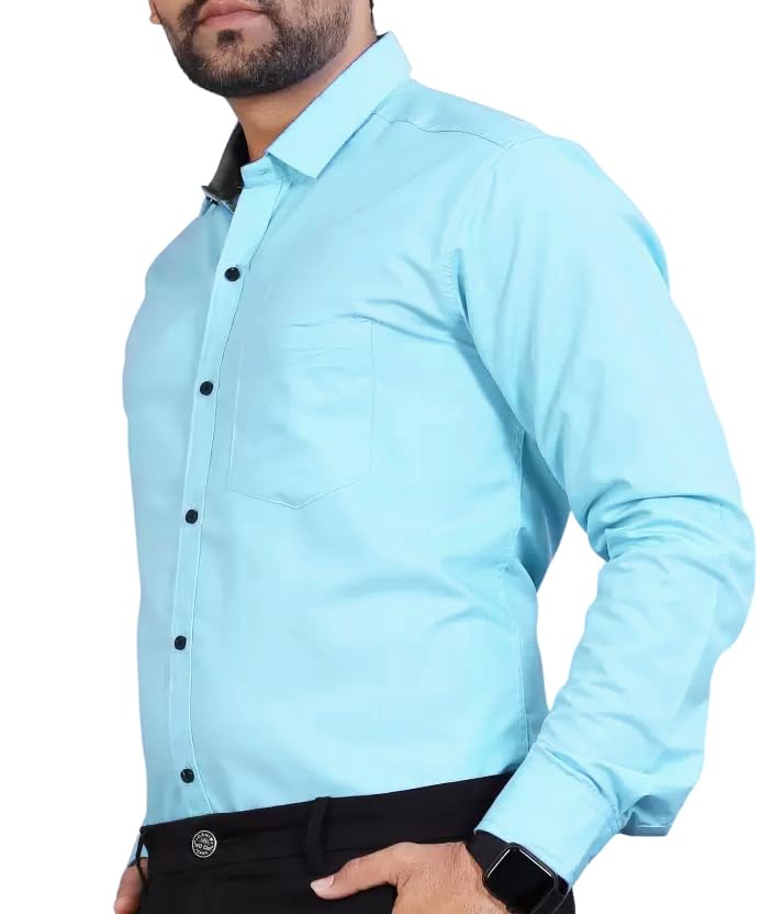 Image of Tee Projekt Premium Plain Cotton Shirt for Men | Cotton Shirt | Casual Shirt | Solid Shirt | Full Sleeves | Formal Shirt