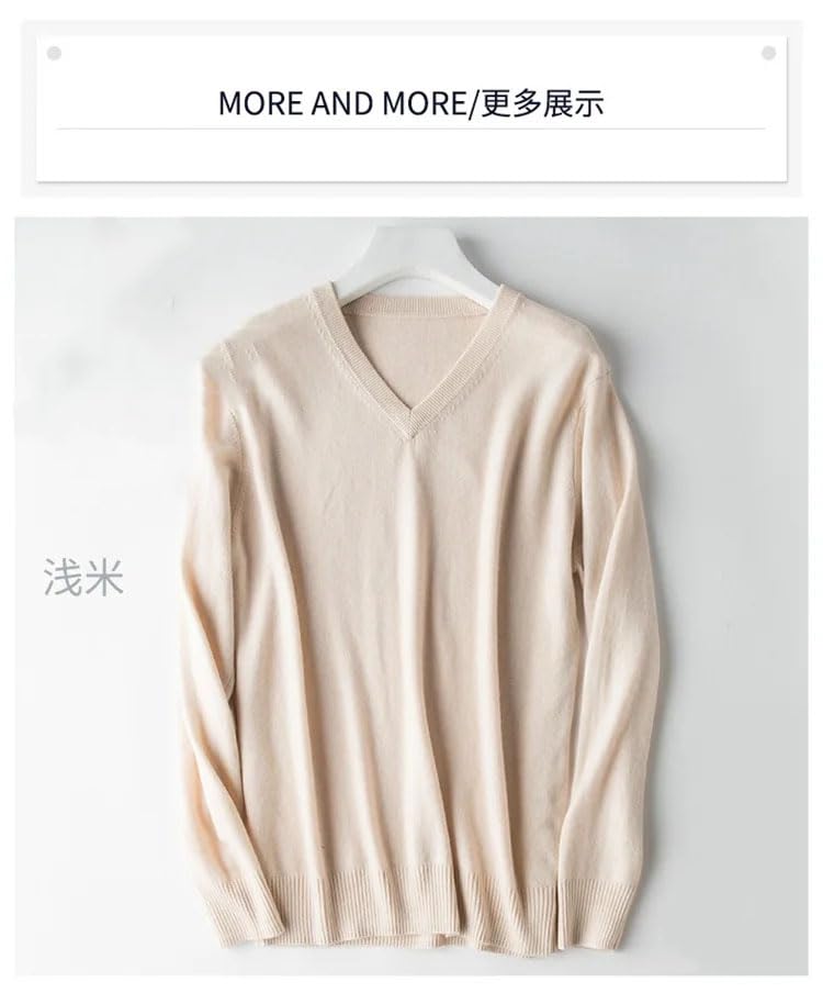 Men Classic V-Neck Knitted Sweater Men Soft Solid Color Pullover Warm Business Casual Pullover Jumper2