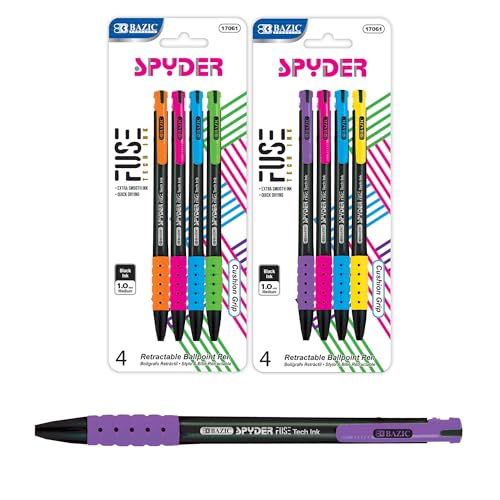 Rollers à encre gel Spyder stylo rétractable pour bullet journal et notes de cours