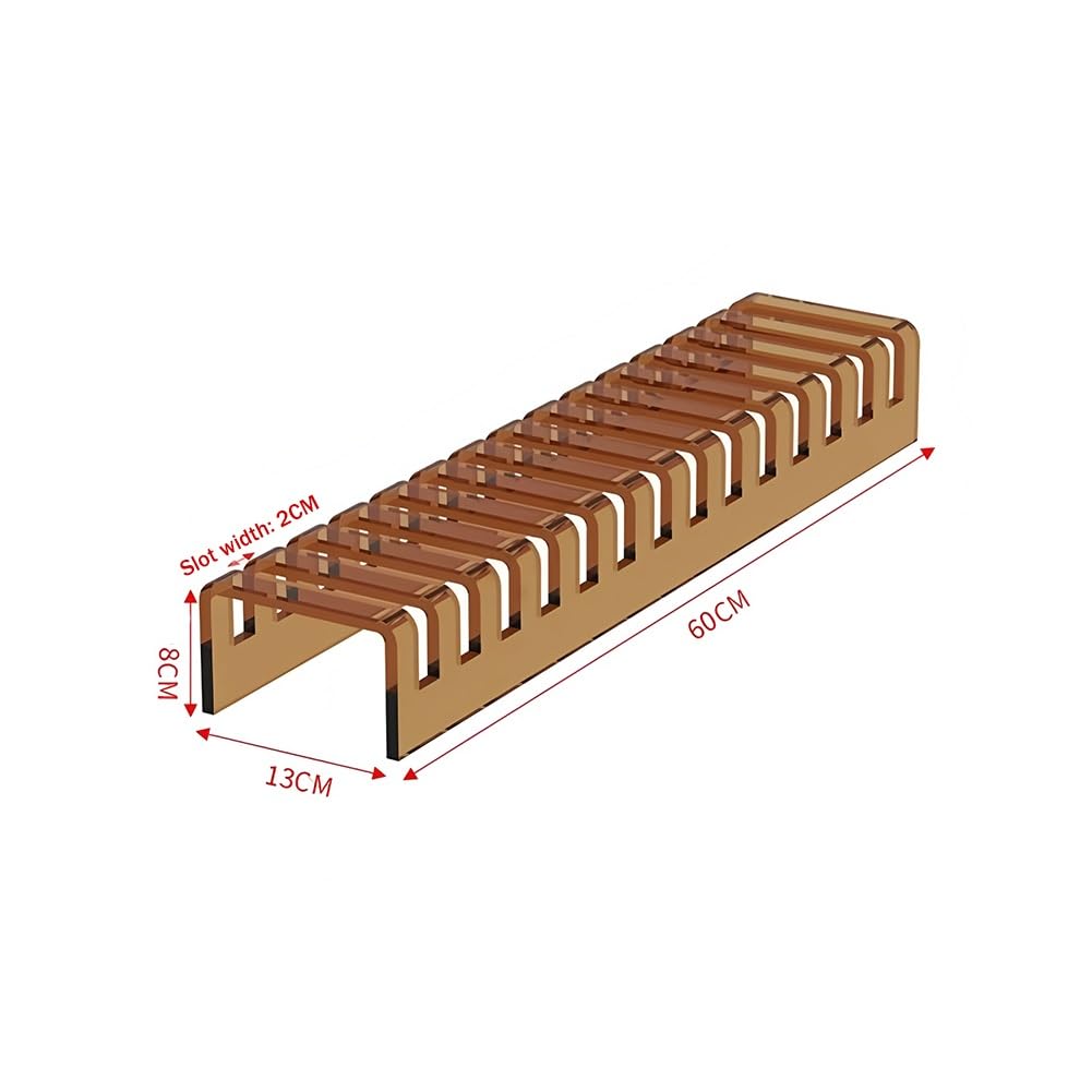 Espositore per piastrelle da pavimento con 14 slot per schede, organizer per piastrelle in ceramica acrilica, per piano di lavoro