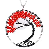 Moonstone Necklace Tree of Life Pendant Full Moon Necklace Wire Wrapped Chakra Jewelry Birthstone Necklace