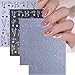 Mkwntg 8 Sheets French Tip Nail Art Stickers for Design Nails Gold Silver Line Stars Moon Nail Accessories Five-Pointed Star Nail Decals Simple Beauty Nail Decorations for Women DIY Manicure Decor