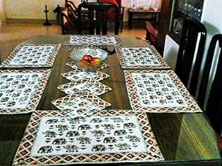 Handmade placemats, Placemats and Napkins Set, Boho Placemats, Washable Placemats, Set of 6 Tablemats + 6 Napkins, FREE SHIPPING