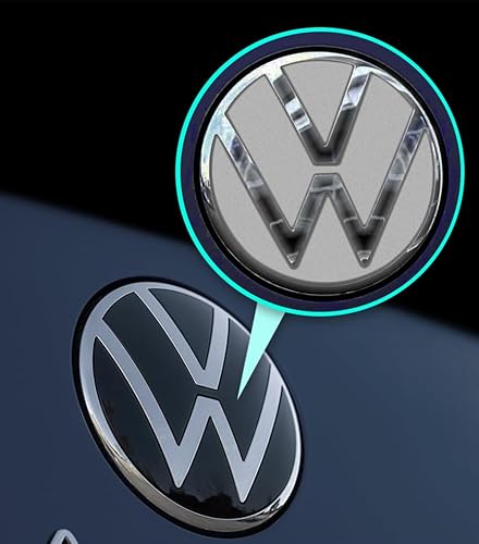 IPG Decal Made for VW 2021 Passat Polo Tiguan Golf Rear/Front Emblem Logo Decals Stickers Set (4 Units) (Reflective White)