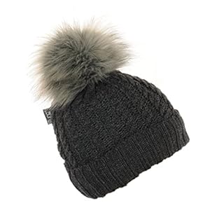 Miuno® Berretto con pompon in pelliccia sintetica con fodera in orsacchiotto MJ173