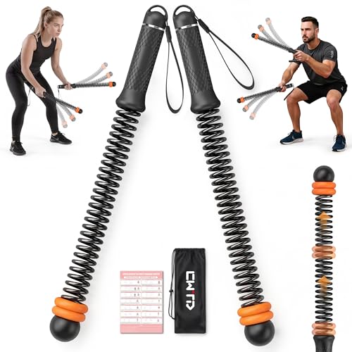 Cordless Battle Ropes for Home Gym | Adjustable Weights & Ropeless Jump Rope | Home Workout Equipment for Men and Women | Fitness Exercise Gear