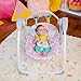 Bright Starts Pink Paradise Portable Compact Automatic Baby Swing with Music, Unisex, Newborn +