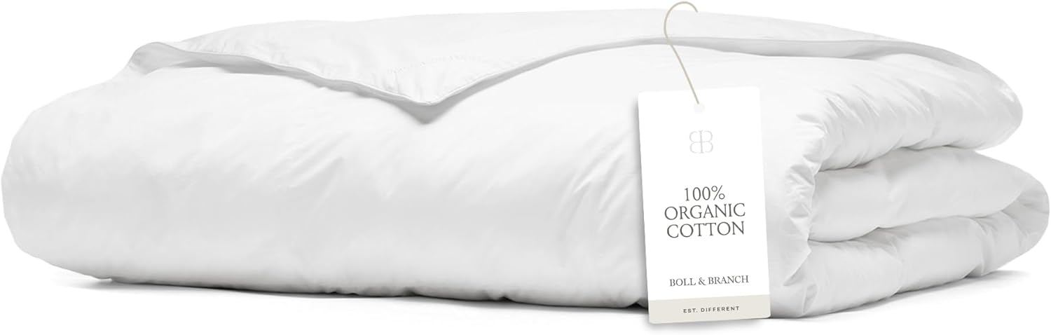 BOLL & BRANCH Down Duvet Insert - Full/Queen, Midweight - Luxury Shell - Cruelty-Free U.S. Down Bedding - Bafflebox, Maintains Loft Midweight Full/Queen - Image 1 of 8