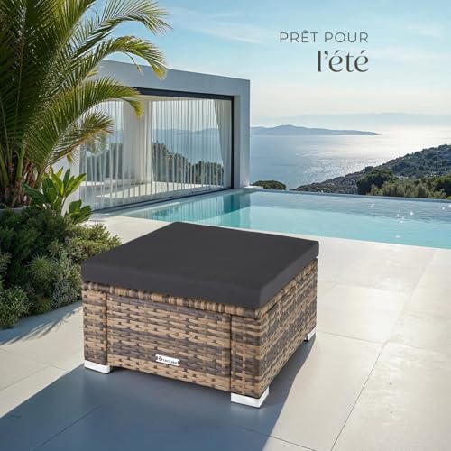 Aménagement balcon terrasse gain de place avec ce repose-pieds modulable - 3