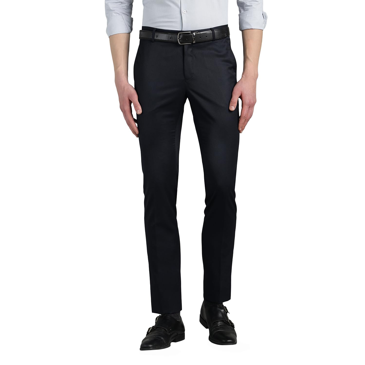 richlook Men’s Slim Fit Formal Trousers | Poly Viscose Twill Office Wear Pants | Wrinkle-Resistant Business Formal Trousers-picture-49